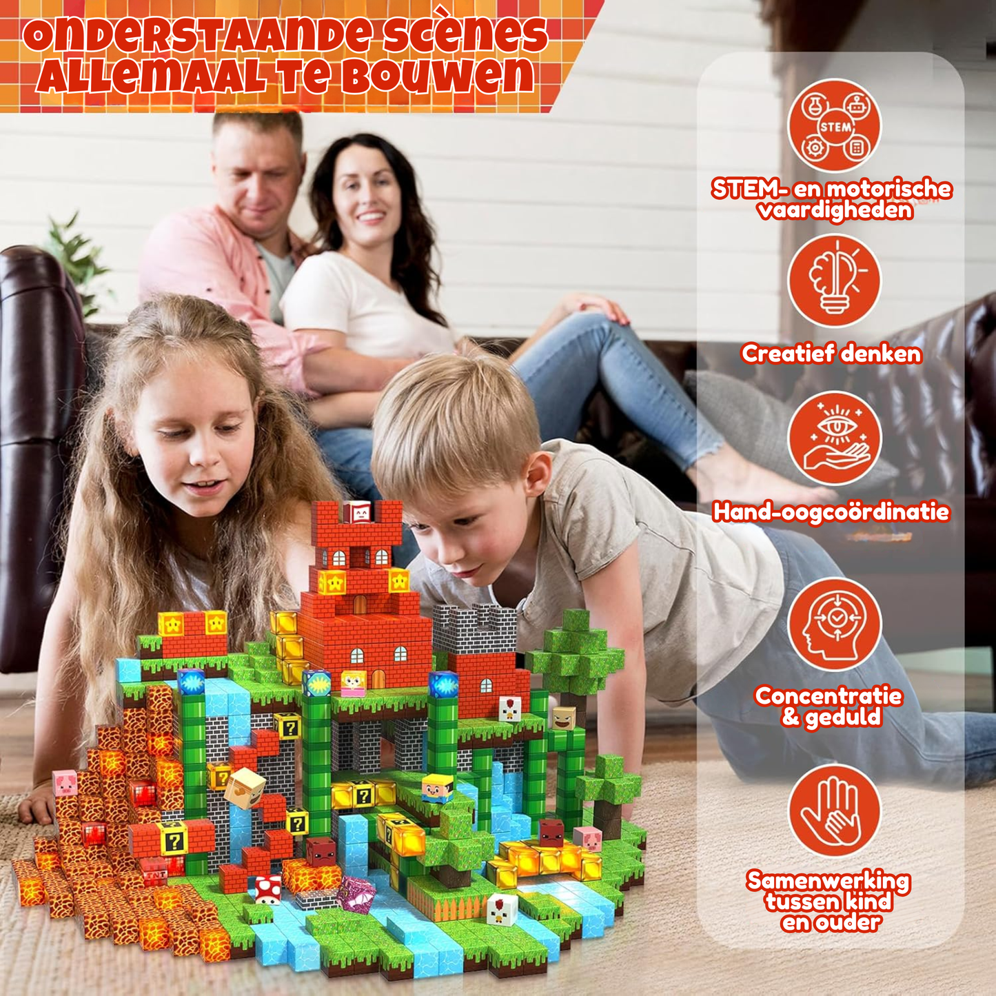 Sterrenfort - Magnetische Bouwtegels STEM Speelgoed | 2025 Glow-collectie | 2cm