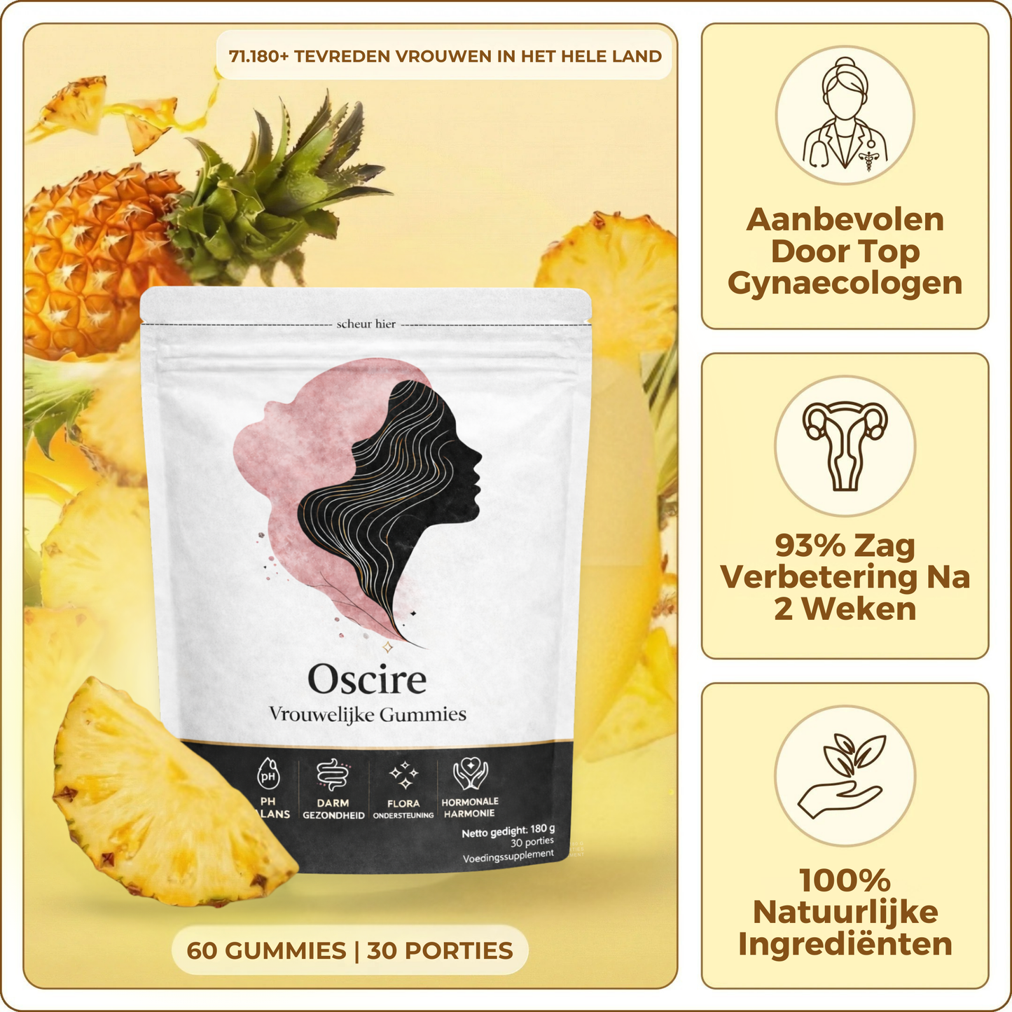 FloraFix - Vaginale Probiotica Gummies - 100% Natuurlijk
