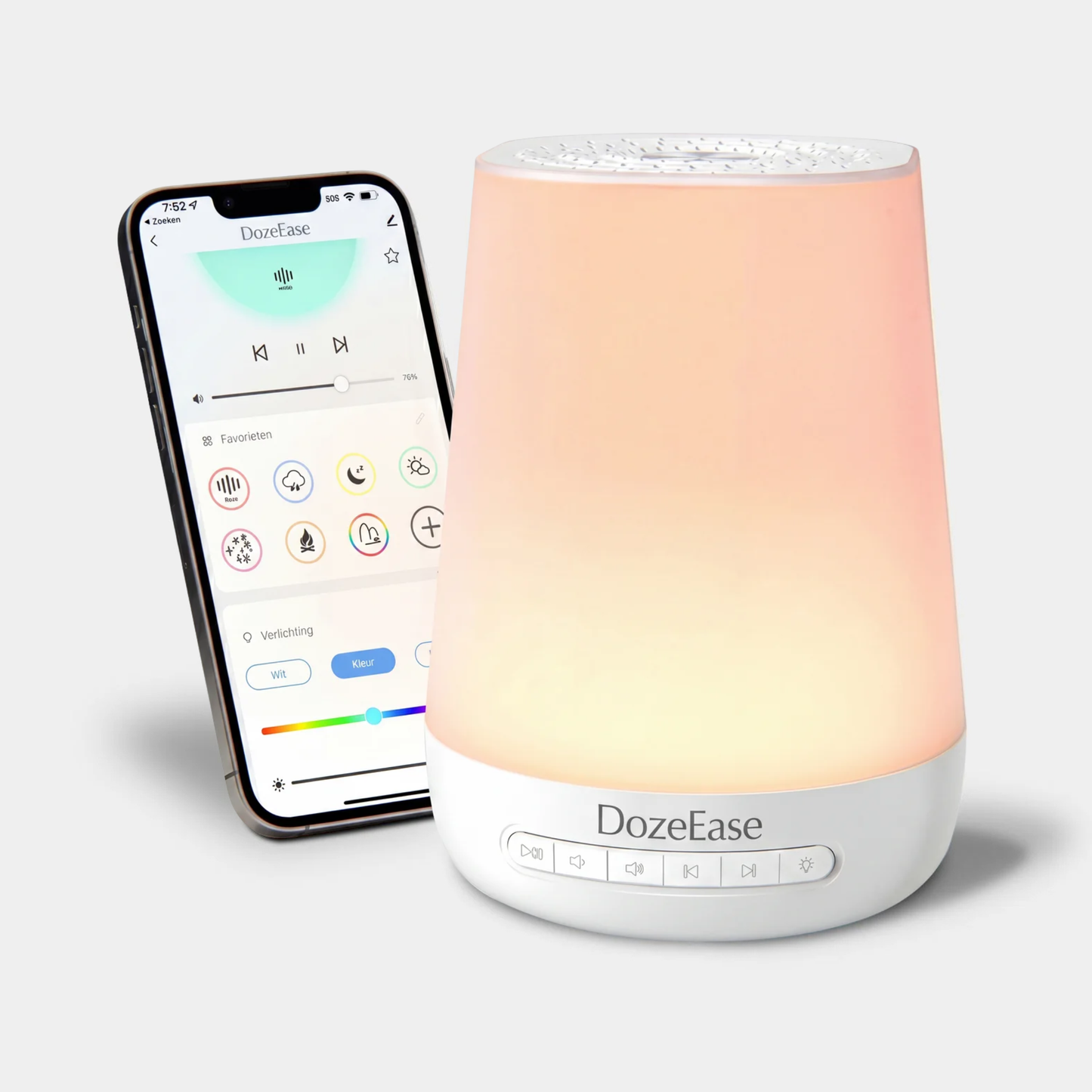 DozeEase | App-gestuurd white noise-systeem