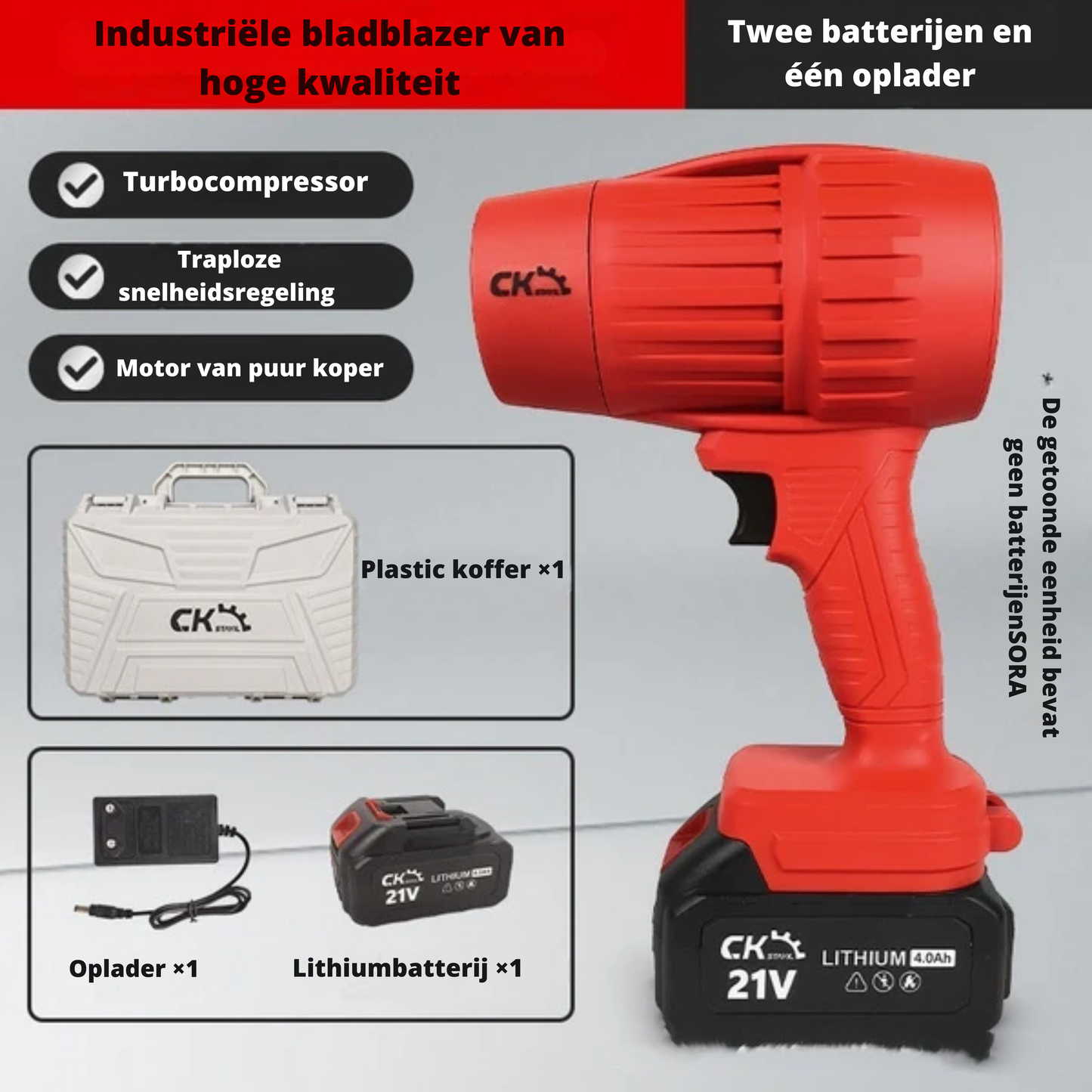 Turbo Draadloze Bladblazer