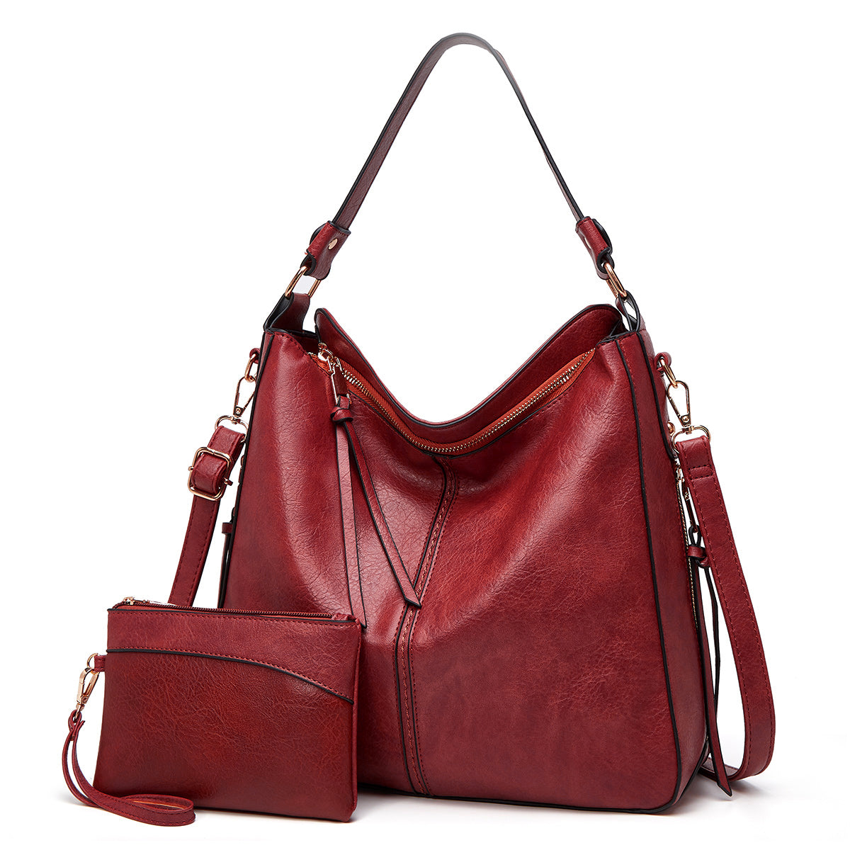 De Verona Luxe Lederen Anti-diefstal Handtas (+ GRATIS Portemonnee)