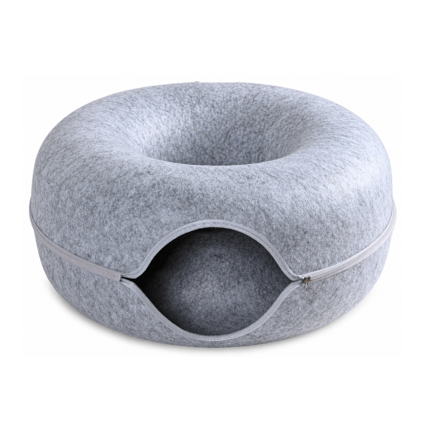 SnugNest | Vilten kattentunnel-kattenbed - Jumbo-formaat