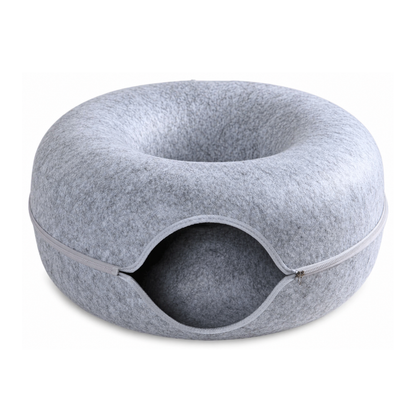 SnugNest | Vilten kattentunnel-kattenbed - Jumbo-formaat