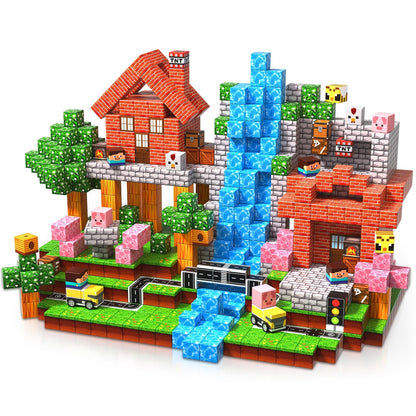 Suburb City - Magnetische Bouwtegels STEM Speelgoed | 2025 Dorpscollectie | 100–300 stuks | 2cm