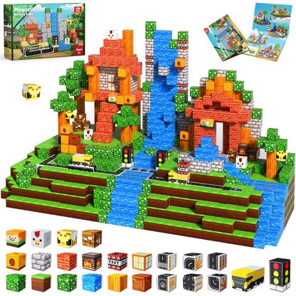Suburb City - Magnetische Bouwtegels STEM Speelgoed | 2025 Dorpscollectie | 100–300 stuks | 2cm