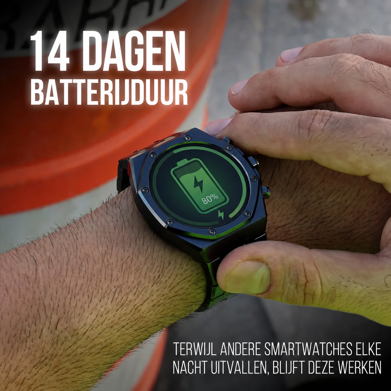 Sentinel | Stalen hex-bezel smartwatch