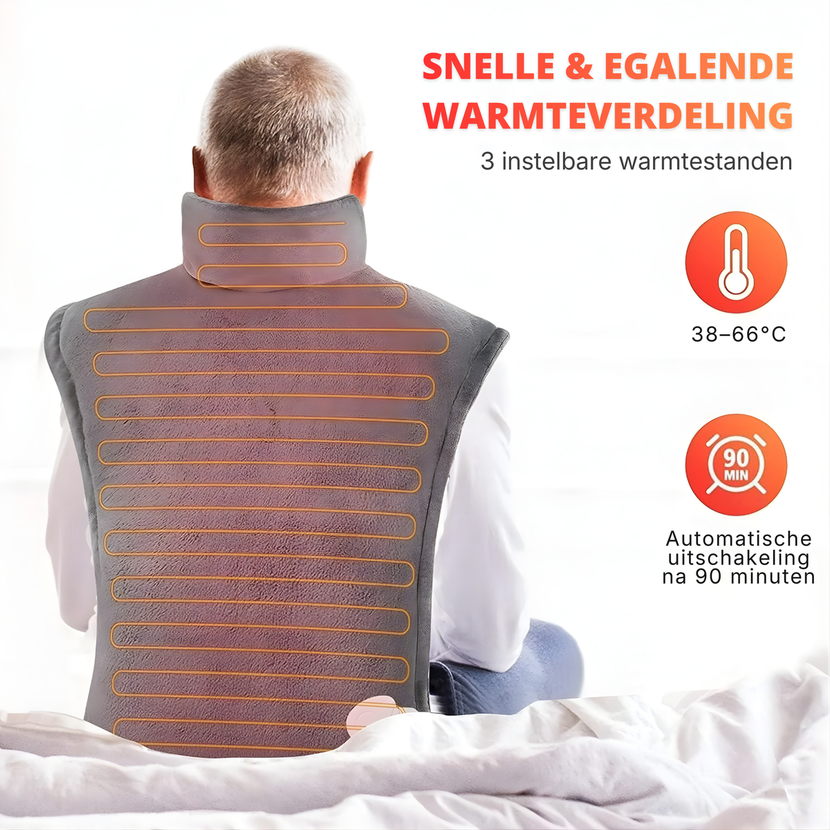 Volledige Rug- en Schouderwarmtekussen – Comfort Dat Je Omsluit!