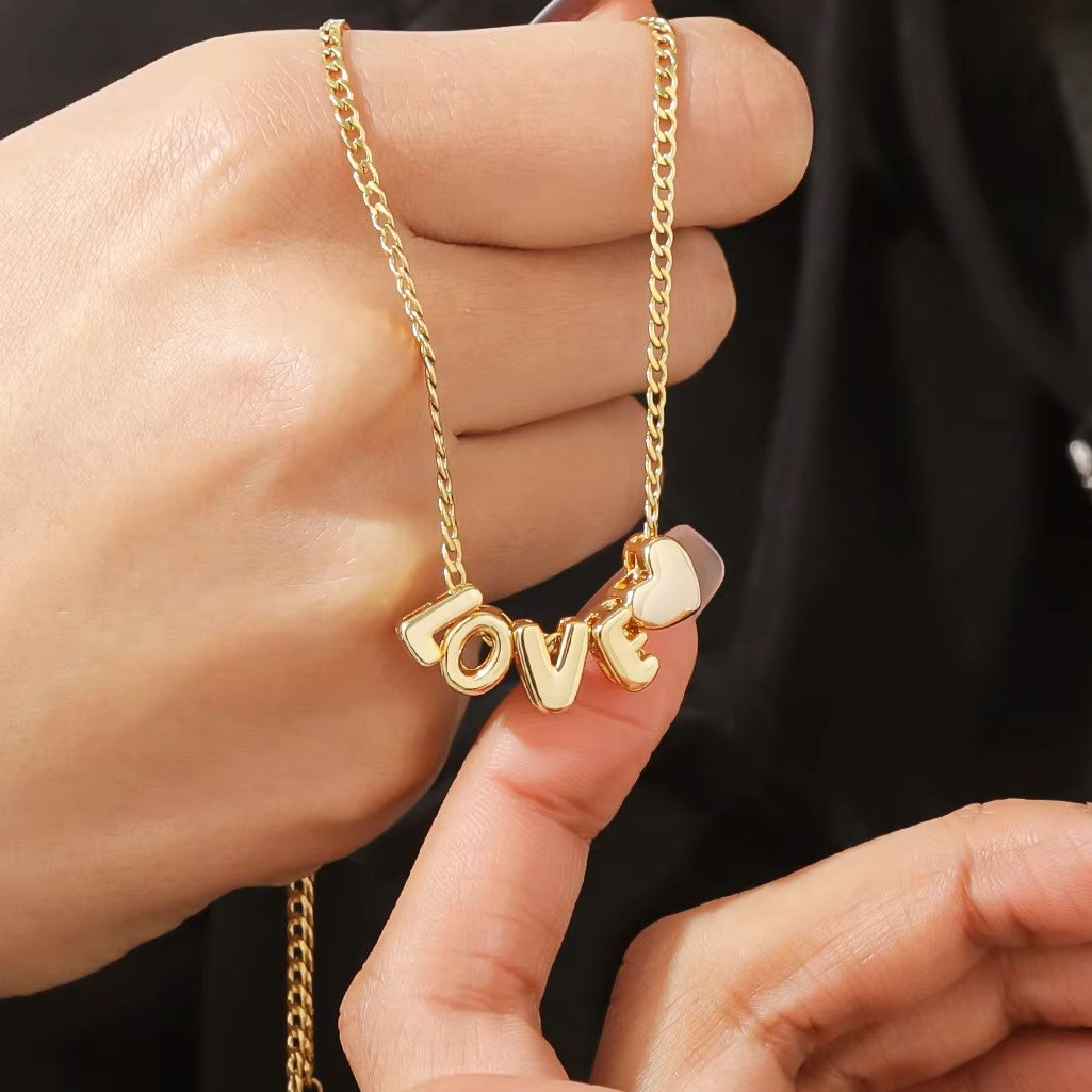 Bubbel Naamketting – Gepersonaliseerd Sieraad in Pufi-Letterstijl