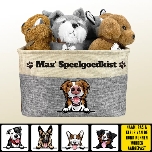 Gepersonaliseerde hondenspeelgoedbox