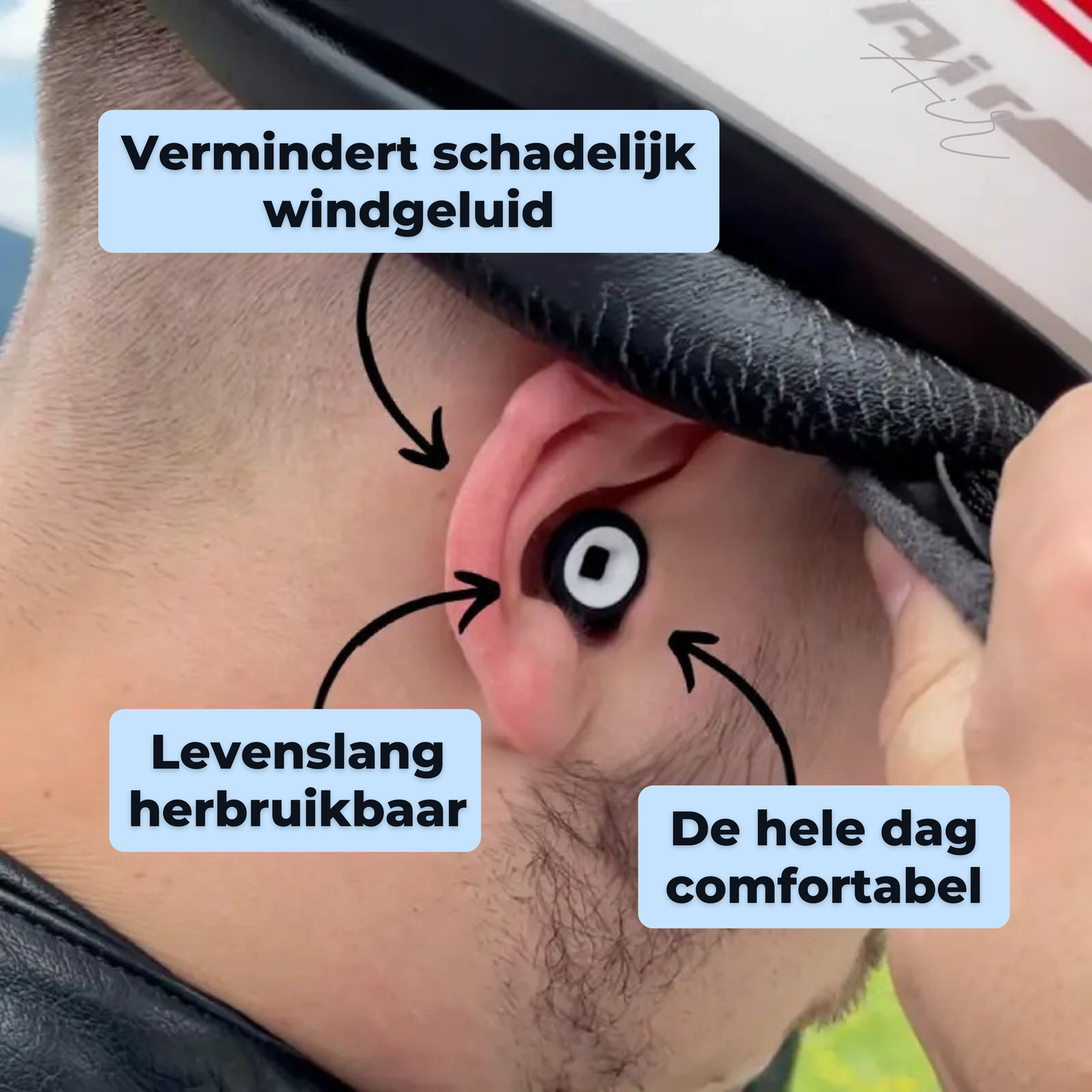 WindStil Moto | Bescherming tegen windgeruis en oorsuizen