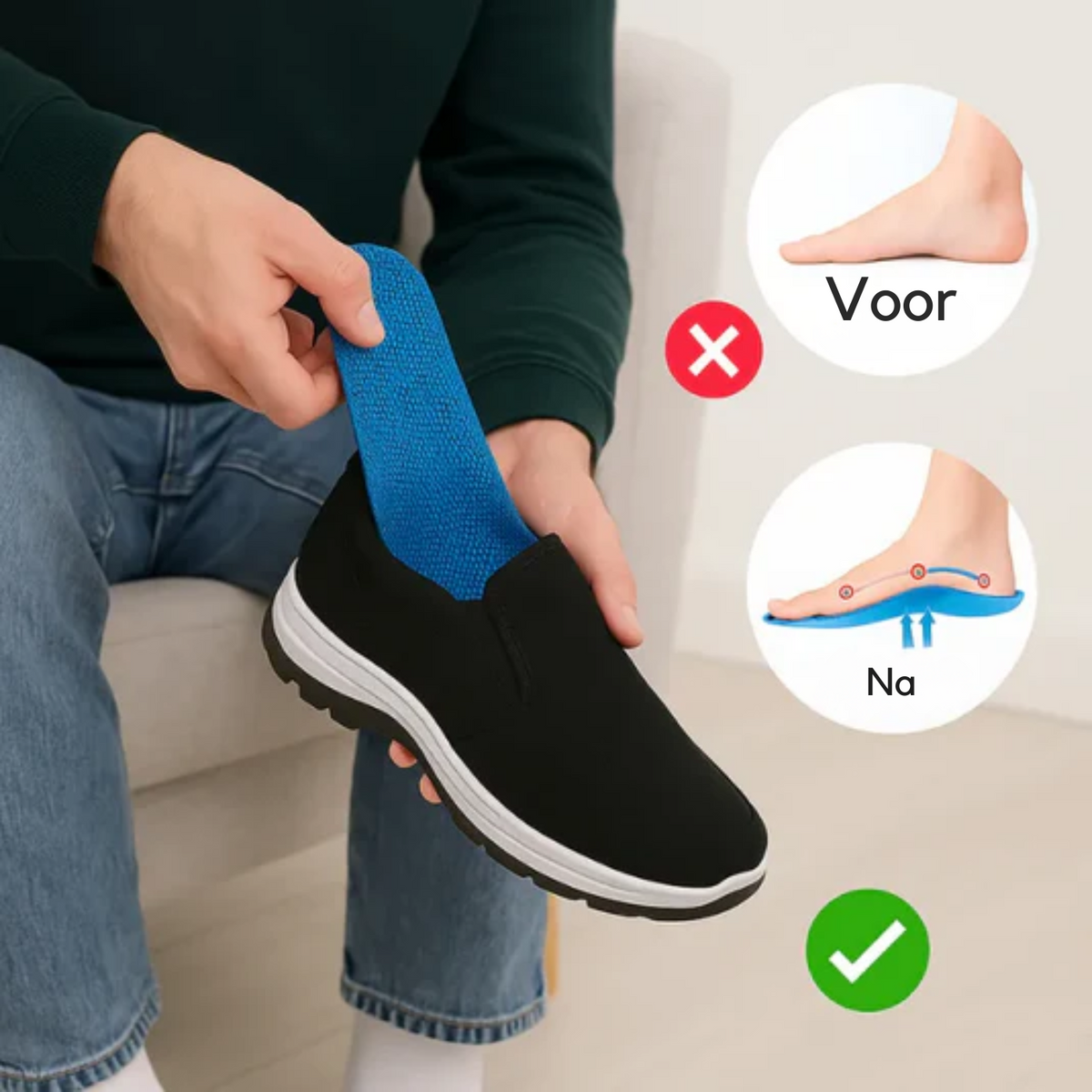 Paar orthopedische inlegzolen