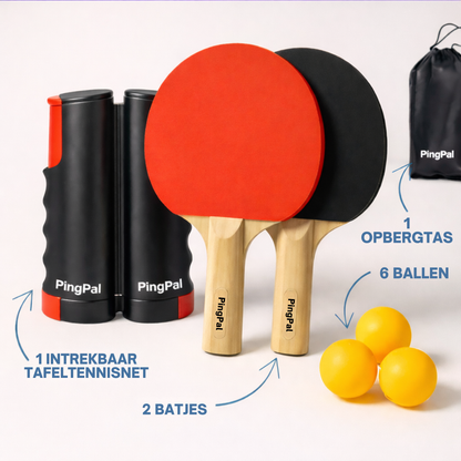 PingPal | Instant tafeltennis set