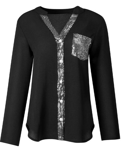 Sparkle Chic Blouse – Paillettenlook