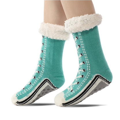 Warm Luxe Winter Huissokken – Ultradikke Fleecevoering, Antislip Zool & Gebreid Design
