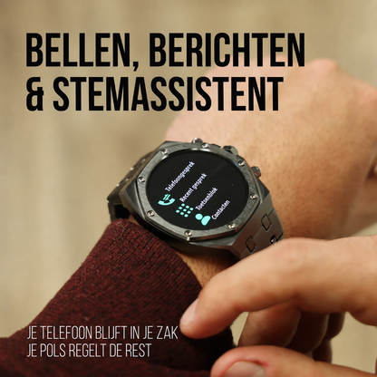 Sentinel | Stalen hex-bezel smartwatch