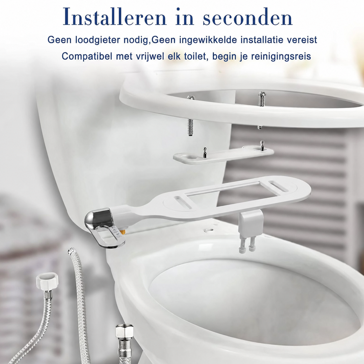 PureWash | Stroomloos bidet-opzetstuk