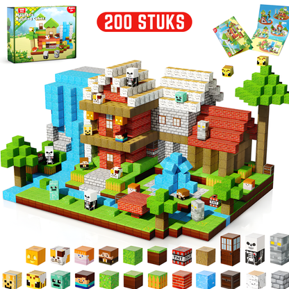 Bosleven - Magnetische Bouwblokjes | STEM Speelgoed | 2025 Dorpscollectie | 100–300 Stuks |