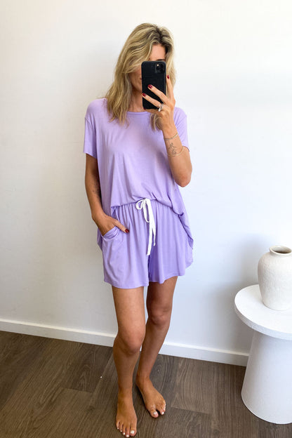 SoftEase | Ultracomfortabele Lounge & Slaap Set - Paars Bubblegum