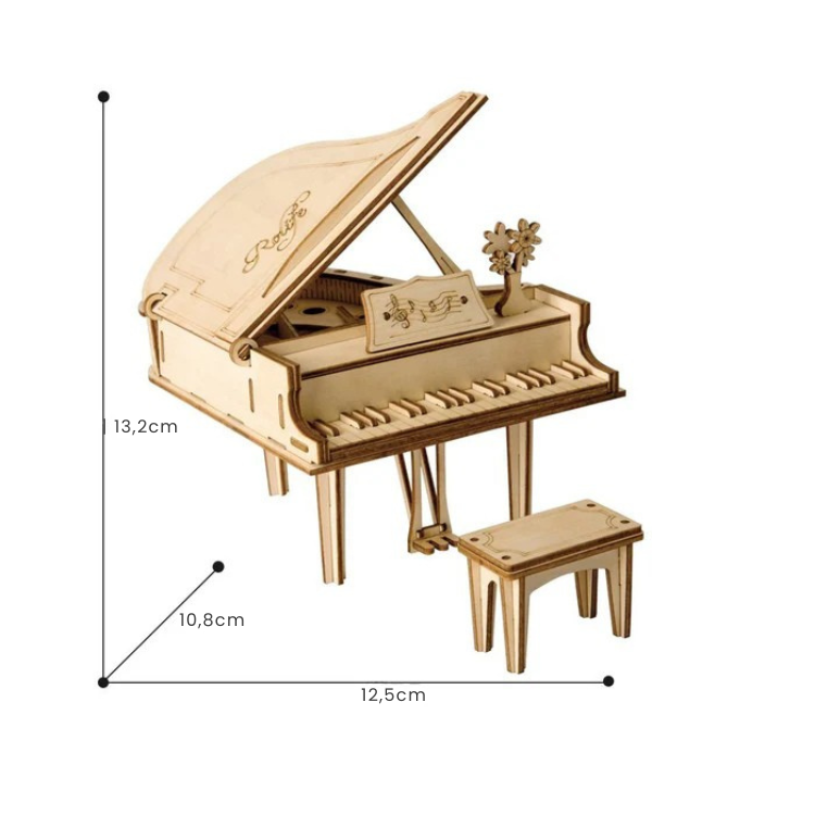 Grote houten piano