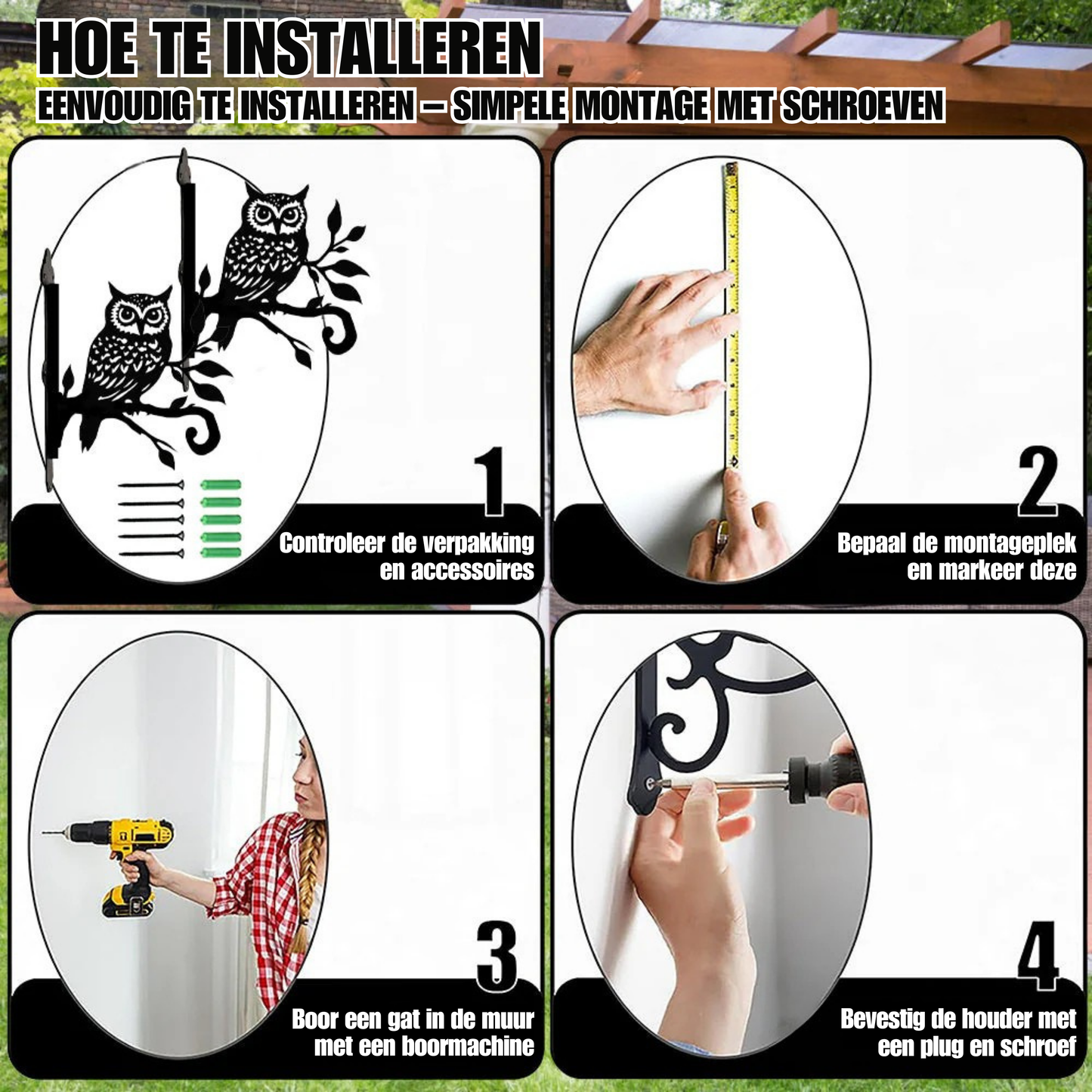 Metalen hangbeugel - Uil