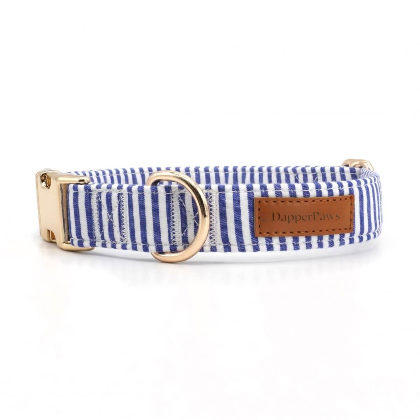 DapperPaws | Hondenhalsband met vlinderdas - Blauwe strepen