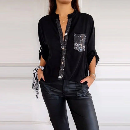 Sparkle Chic Blouse – Paillettenlook