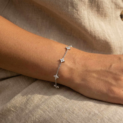Kristallen bloemenarmband