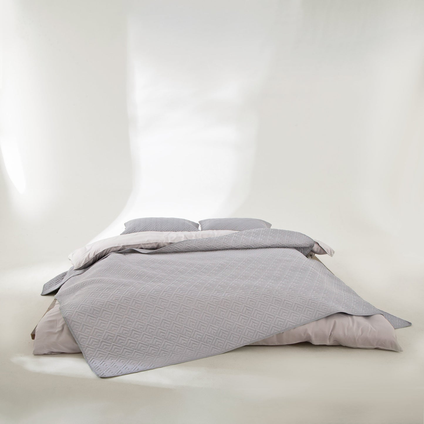 FURRFREE Dekbedset met ruitmozaïekpatroon – Huisdierhaar-afstotend voor gezinnen met honden of katten
