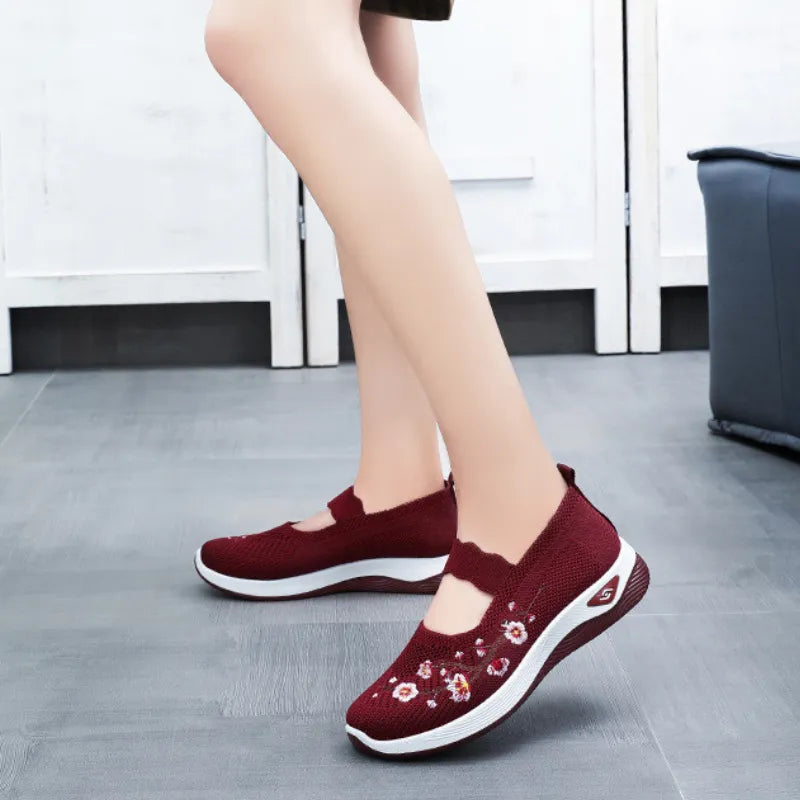 ErgoFlora – Bloemige Sneakers Met Orthopedisch Comfort