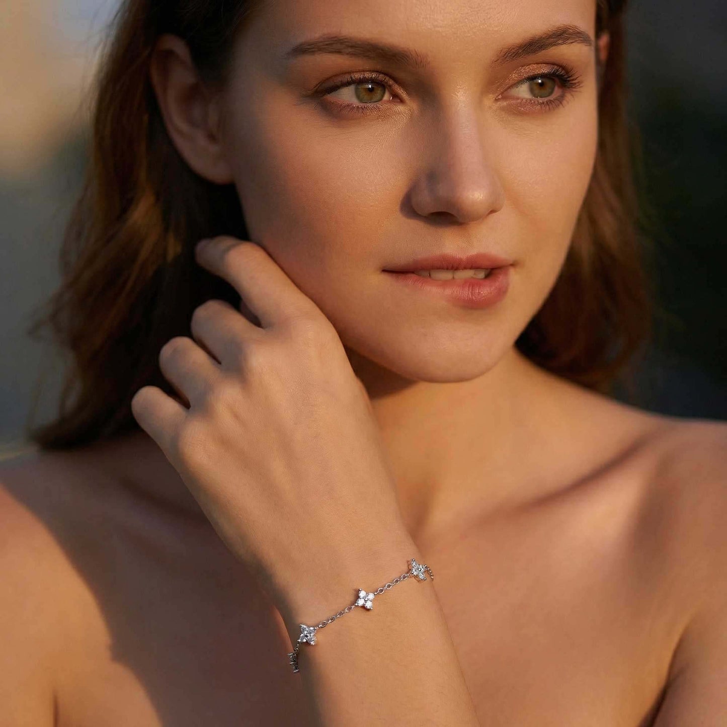 Kristallen bloemenarmband