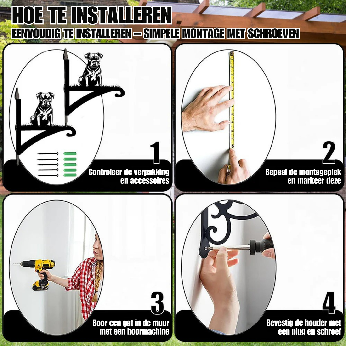 Metalen hangbeugel – Staffordshire bullterriër