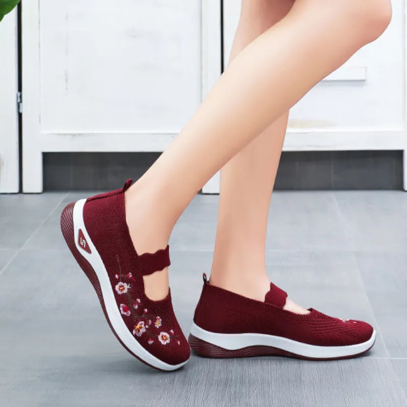 ErgoFlora – Bloemige Sneakers Met Orthopedisch Comfort