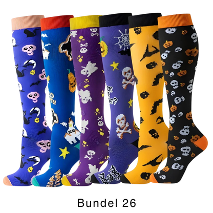 Colorify | Kleurrijke compressiekous (6 paar)