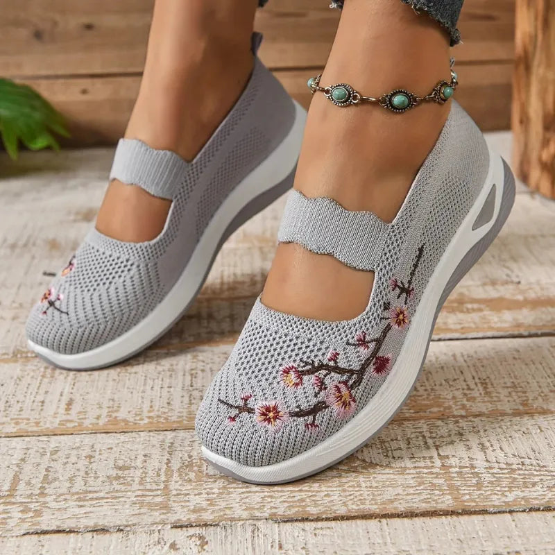 ErgoFlora – Bloemige Sneakers Met Orthopedisch Comfort