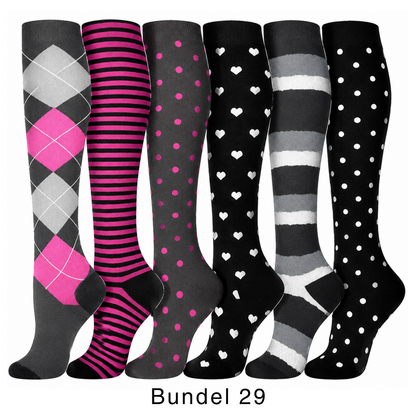 Colorify | Kleurrijke compressiekous (6 paar)