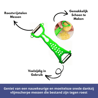 VeggieGlide Dubbelzijdige Groenterasp – Snel, Veilig & Efficiënt Snijden