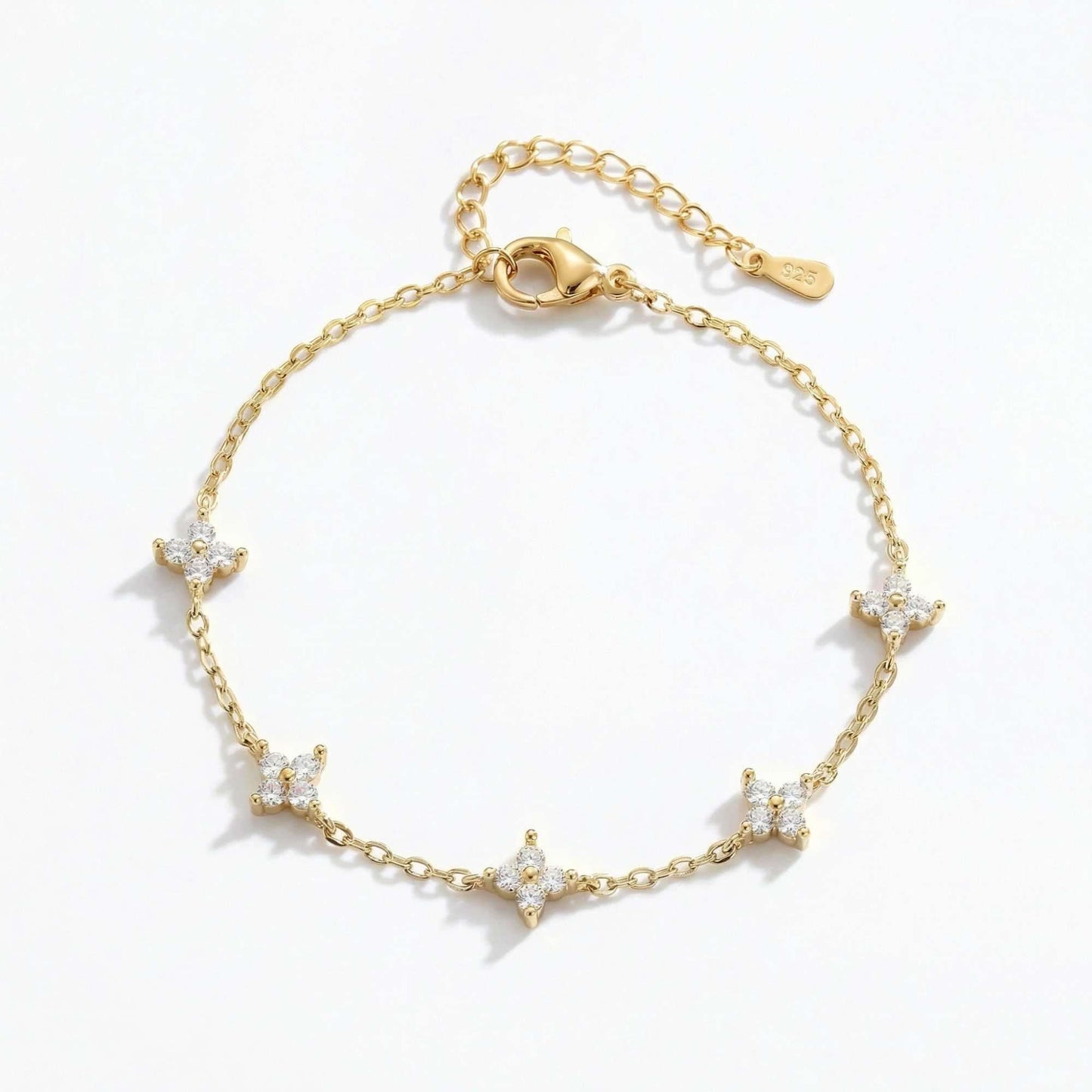 Kristallen bloemenarmband
