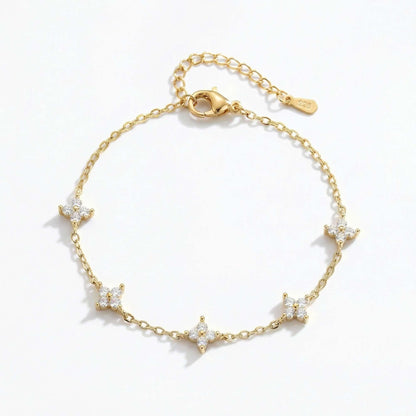 Kristallen bloemenarmband