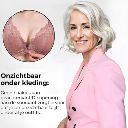 (SET VAN 3) Vormgevende Beha Zonder Beugel Met Sluiting Aan de Voorkant