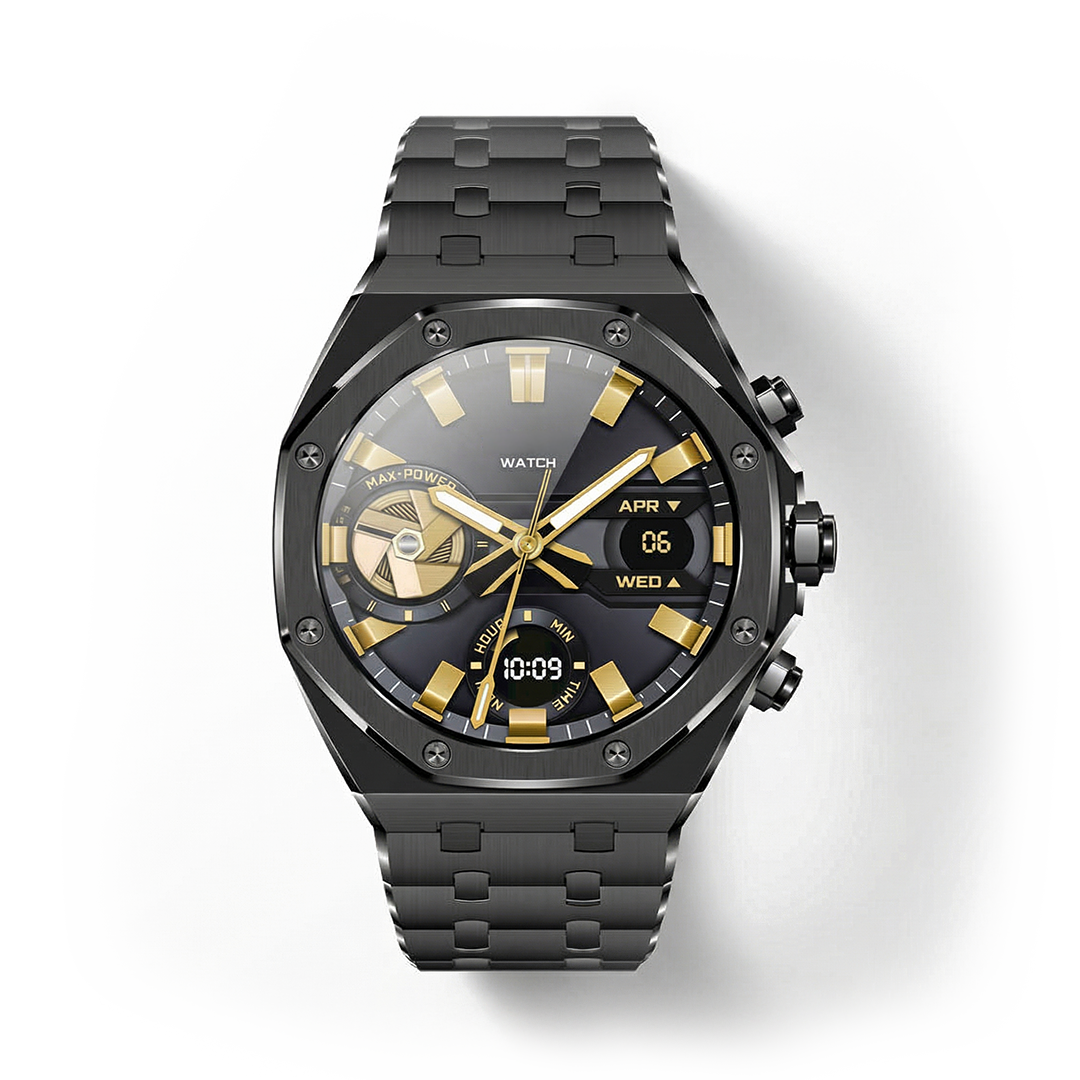 Sentinel | Stalen hex-bezel smartwatch