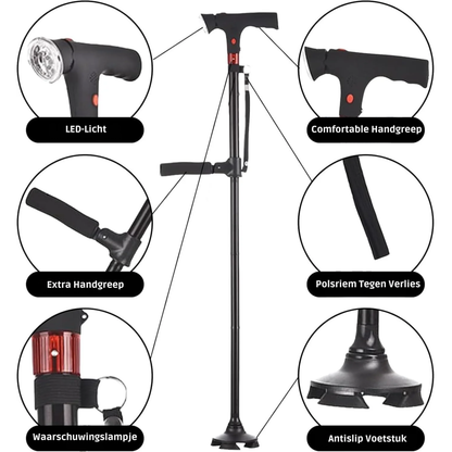 Walknix Wandelstok Met Led-Lamp