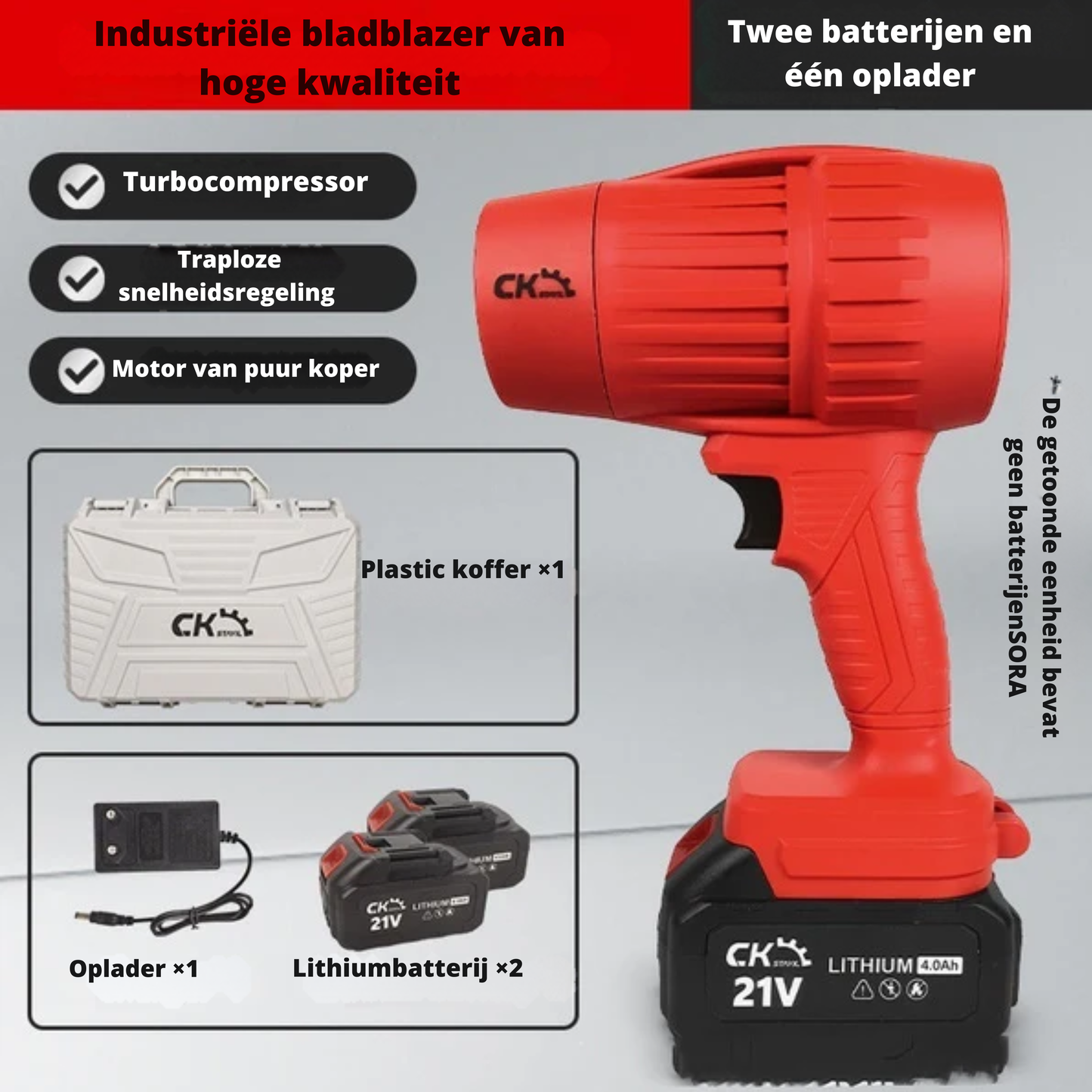 Turbo Draadloze Bladblazer