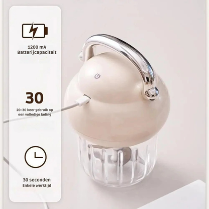 ChopMate Pro 2.0 – Snoerloze Mini Voedselhakker (USB Oplaadbaar, Vaatwasserbestendig)