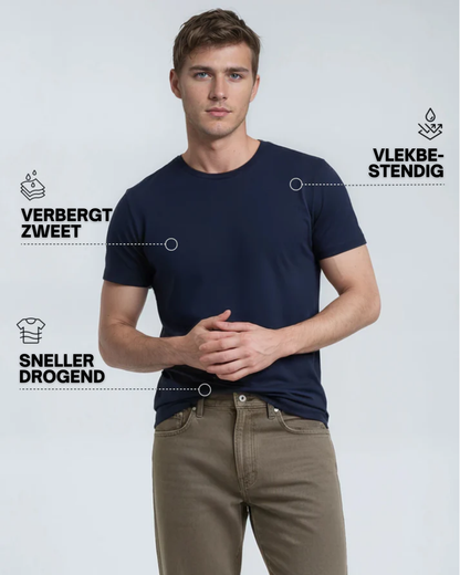 DryCore | Het Anti-Transpiratie Shirt - Middernachtblauw