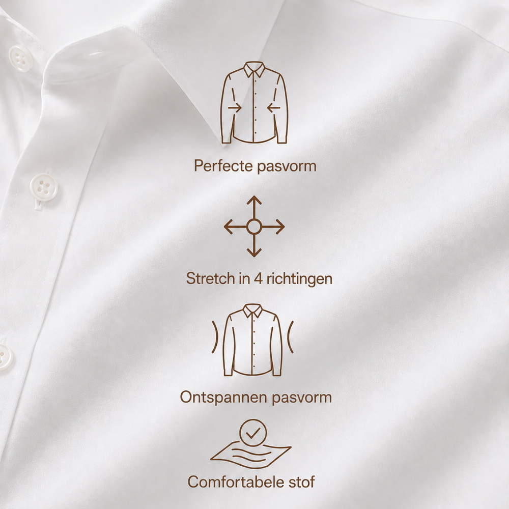 SharpEase | Stretch overhemd