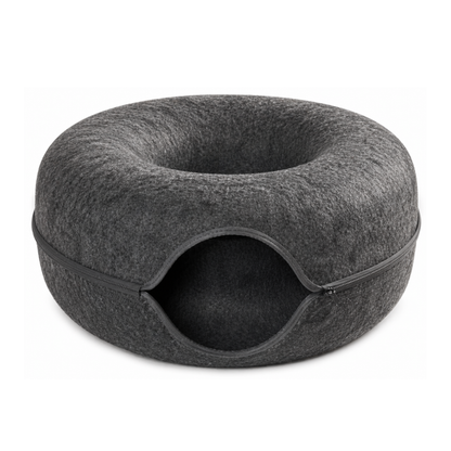 SnugNest | Vilten kattentunnel-kattenbed