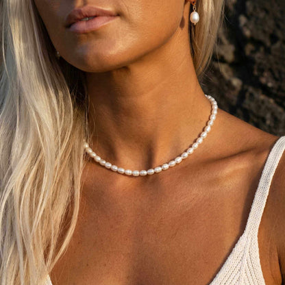 Choker van zoetwaterparels