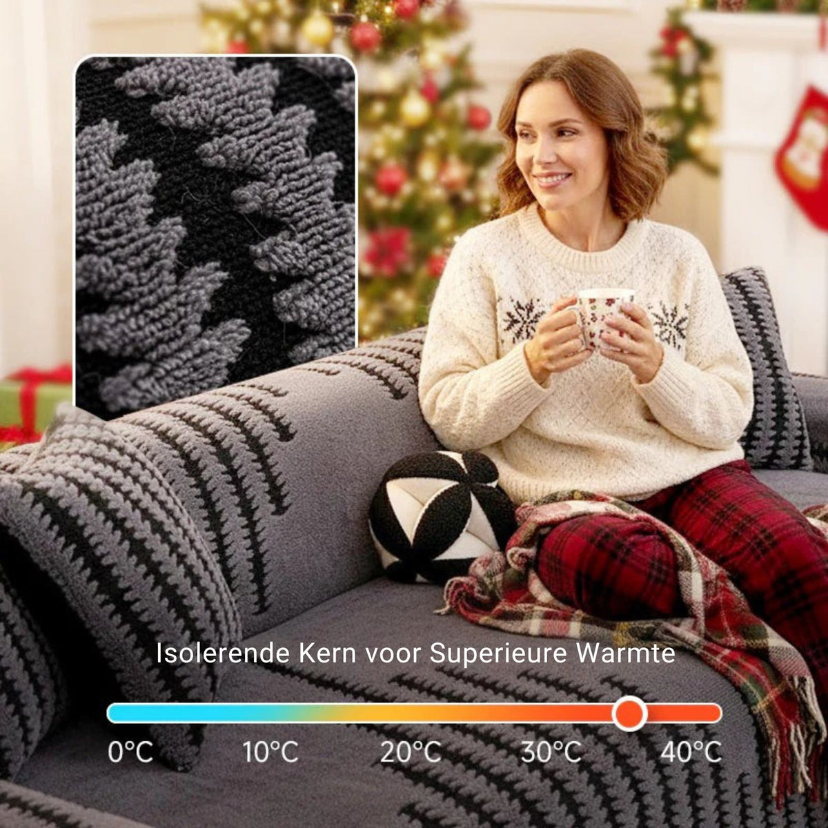 CozyShield Bankhoes – Warm, Antislip en Zacht Pluche Winterontwerp