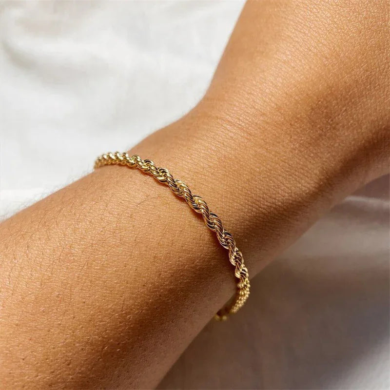 Gouden Gigi-armband met touwschakel