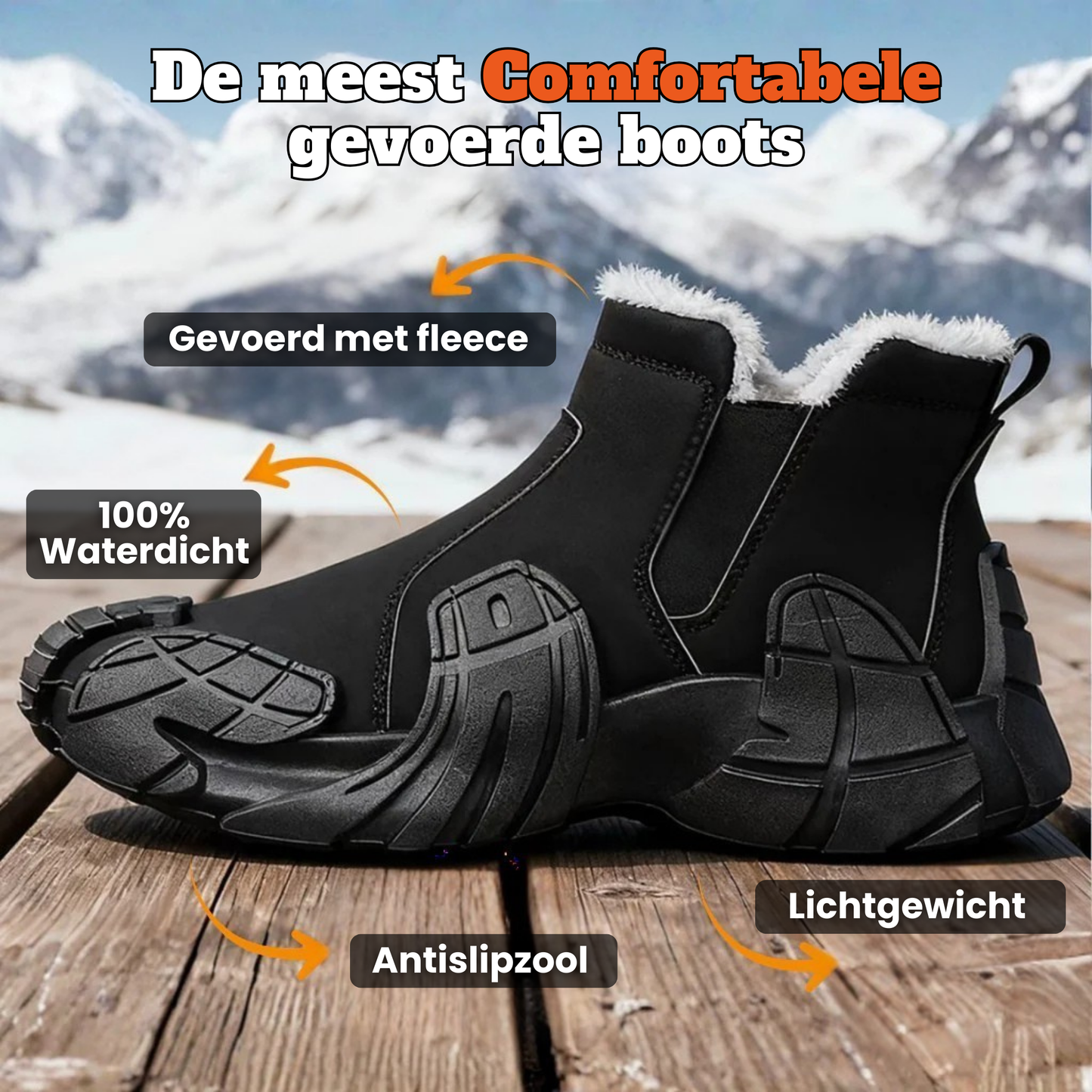 FleeceBoots | Waterdichte Laarzen met Fleecevoering